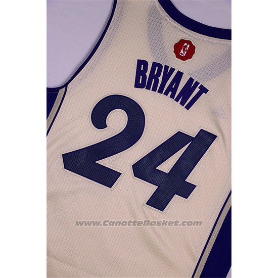 Maglia Natale 2015 Los Angeles Lakers Kobe Bryant #24 Bianco